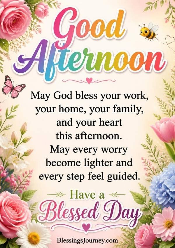 Afternoon Blessings and Prayers