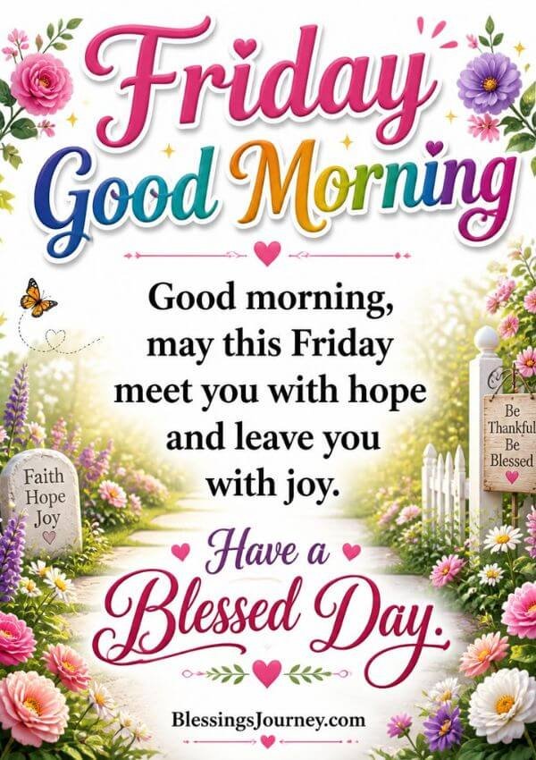 Friday Morning Blessings and Good Morning Messages