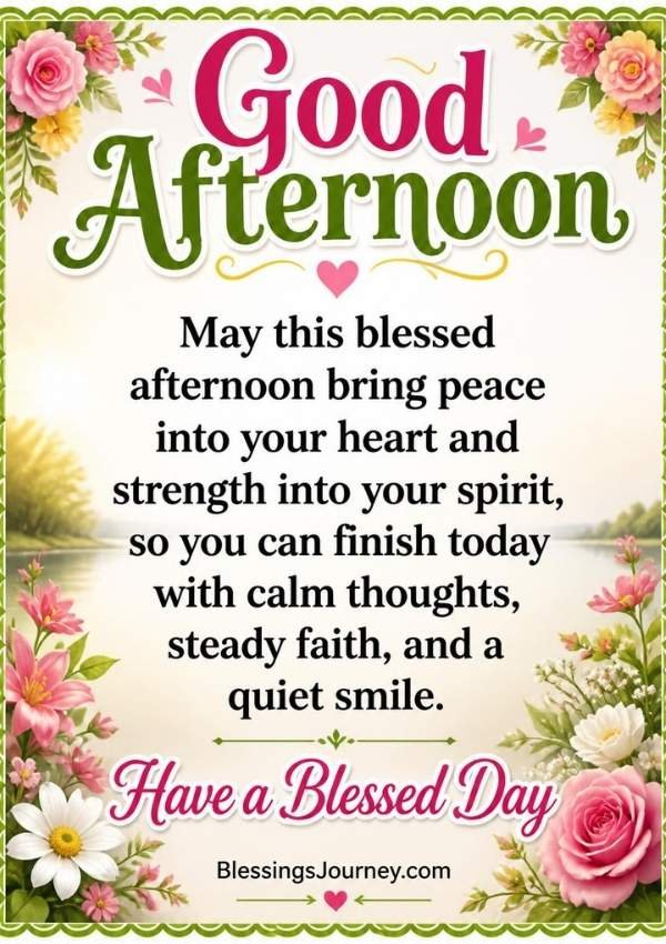 Good Afternoon Blessings