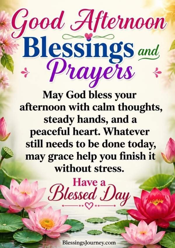 Good Afternoon Blessings and Prayers