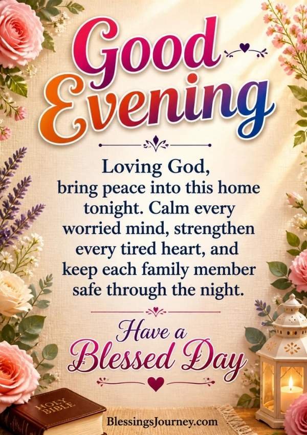 Good Evening Prayers and Blessings
