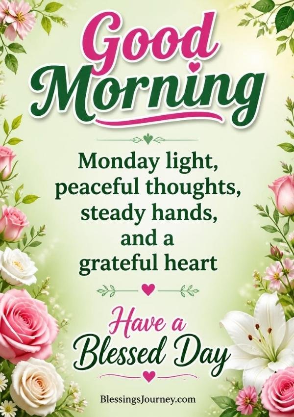 Good Morning Monday Blessings