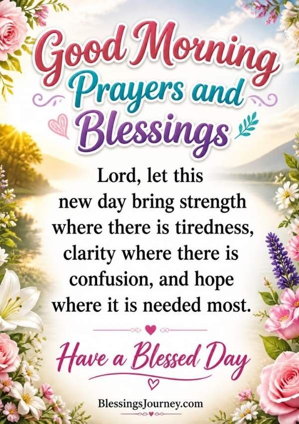Good Morning Prayers and Blessings