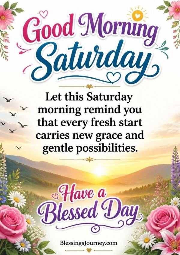 Good Morning Saturday Blessings