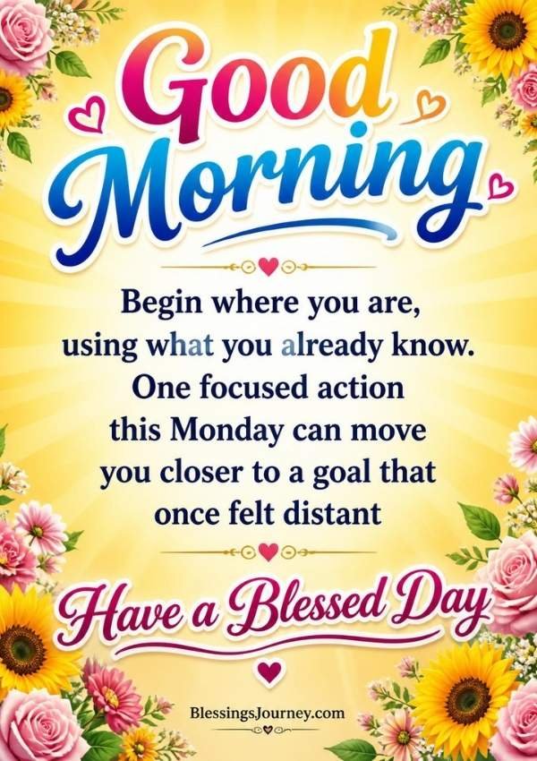 Good Morning Monday Blessings