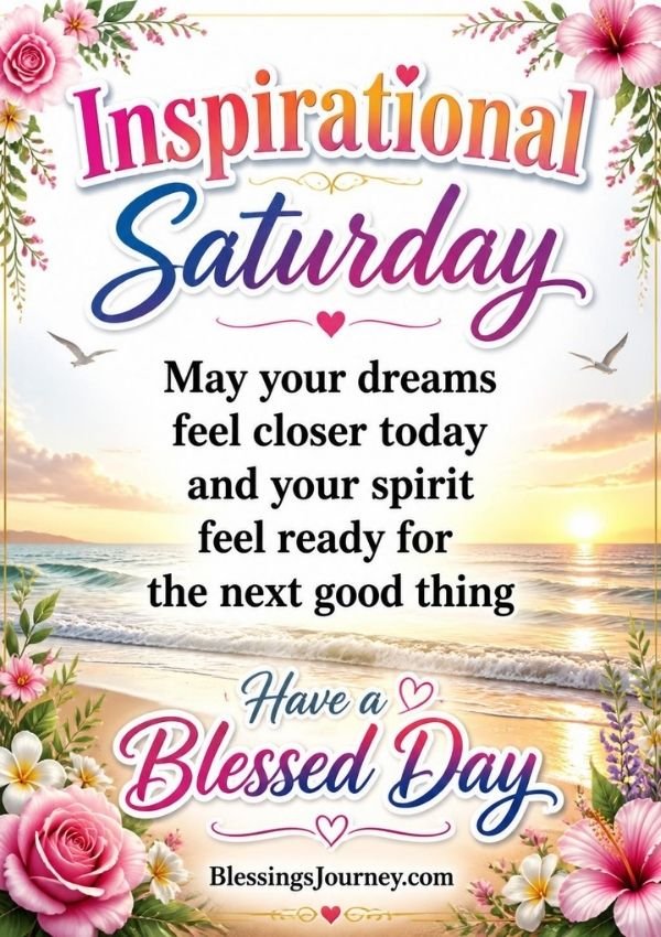 Inspirational Saturday Blessings