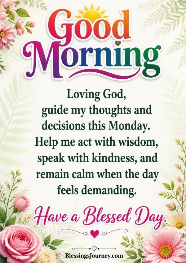 Monday Morning Blessings and Prayers