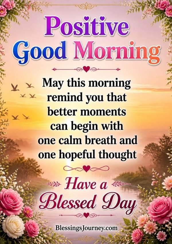 Positive Good Morning Blessings