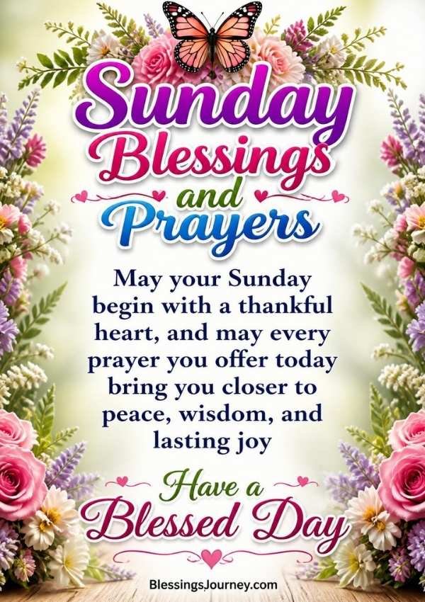 Sunday Blessings and Prayers