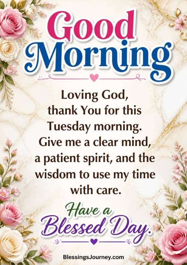 Good Morning Tuesday Blessings