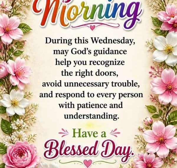 Good Morning Wednesday Blessings