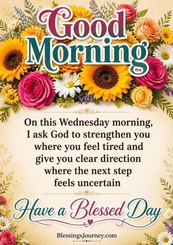 Good Morning Wednesday Blessings