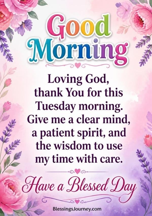 Good Morning Tuesday Blessings
