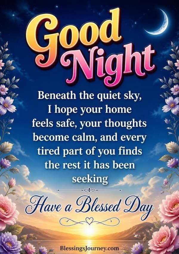 Good Night Blessings Quotes