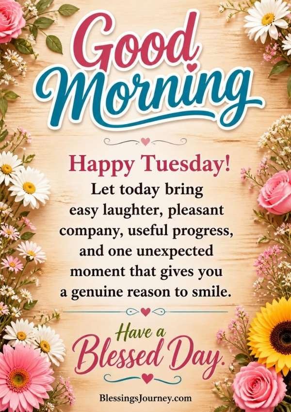 Good Morning Tuesday Blessings