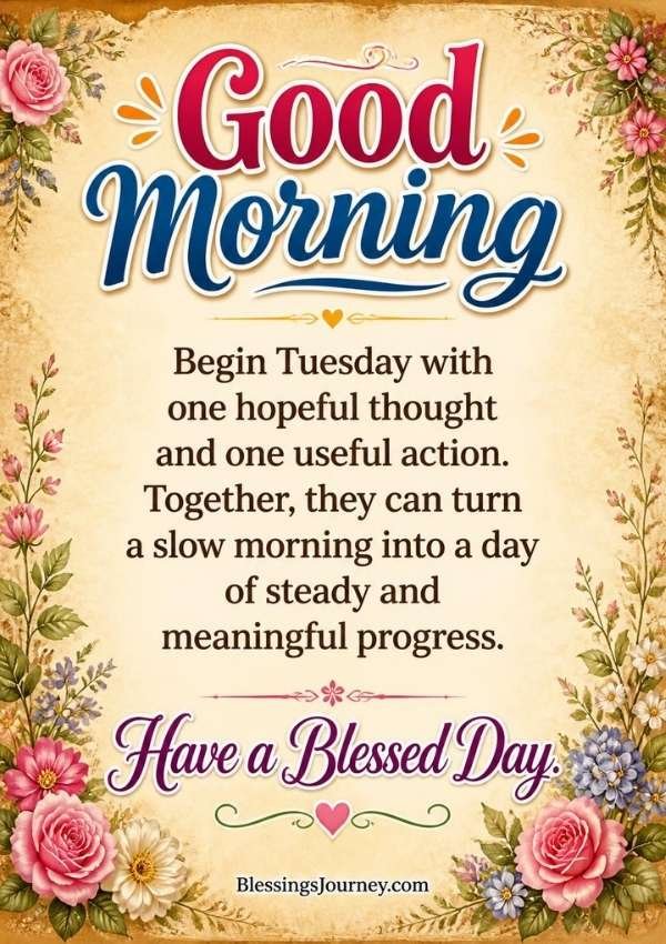 Good Morning Tuesday Blessings