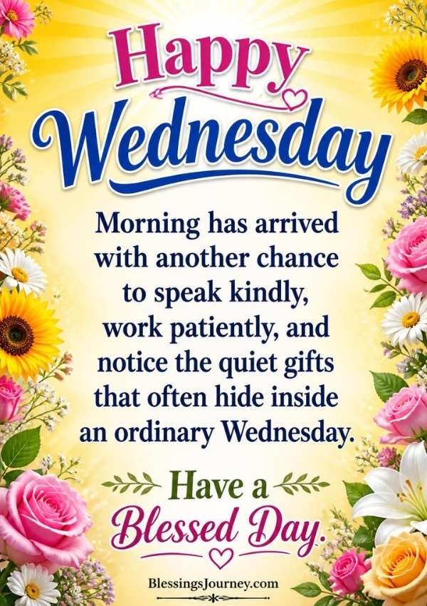 Wednesday Blessing Quotes 