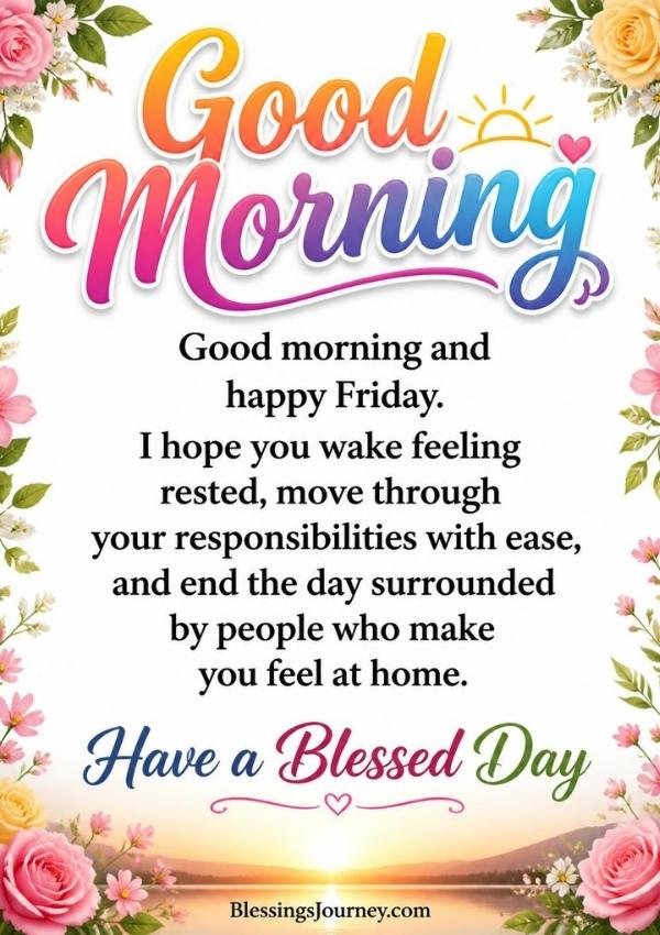 Friday Morning Blessings and Prayers