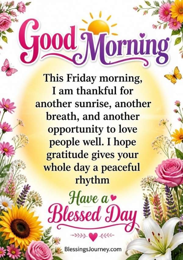 Good Morning Friday Blessings
