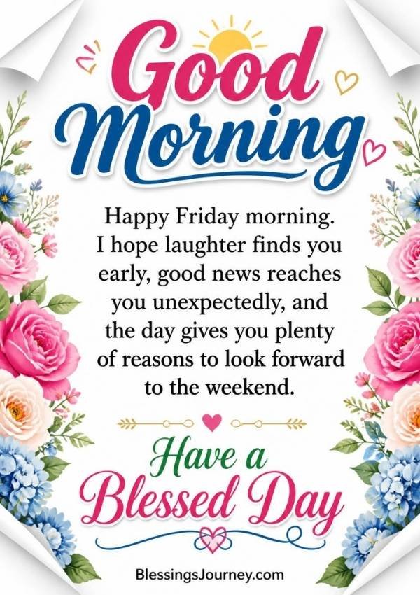 Positive Good Morning Friday Blessings