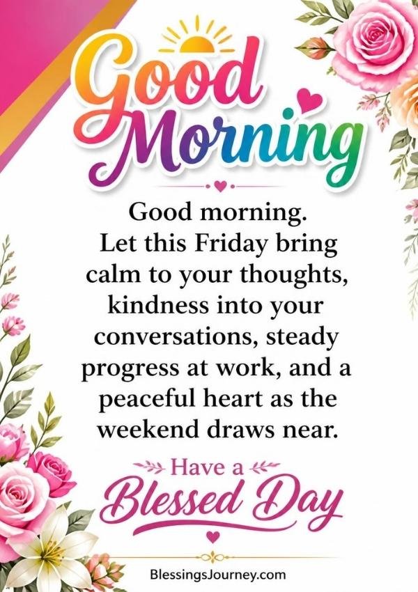 Short Friday Blessings and Morning Messages