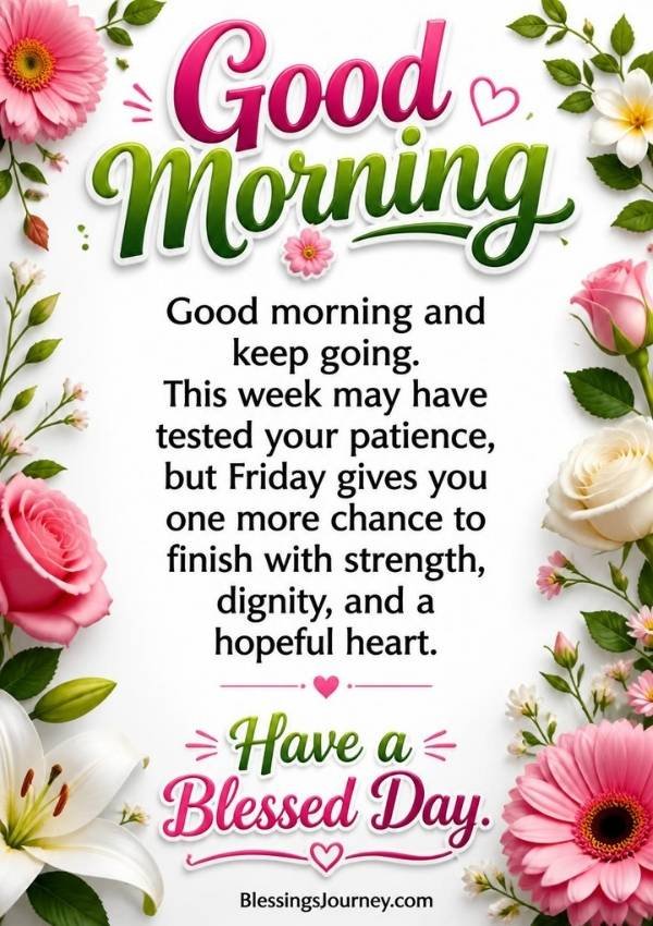 Thankful Good Morning Friday Blessings